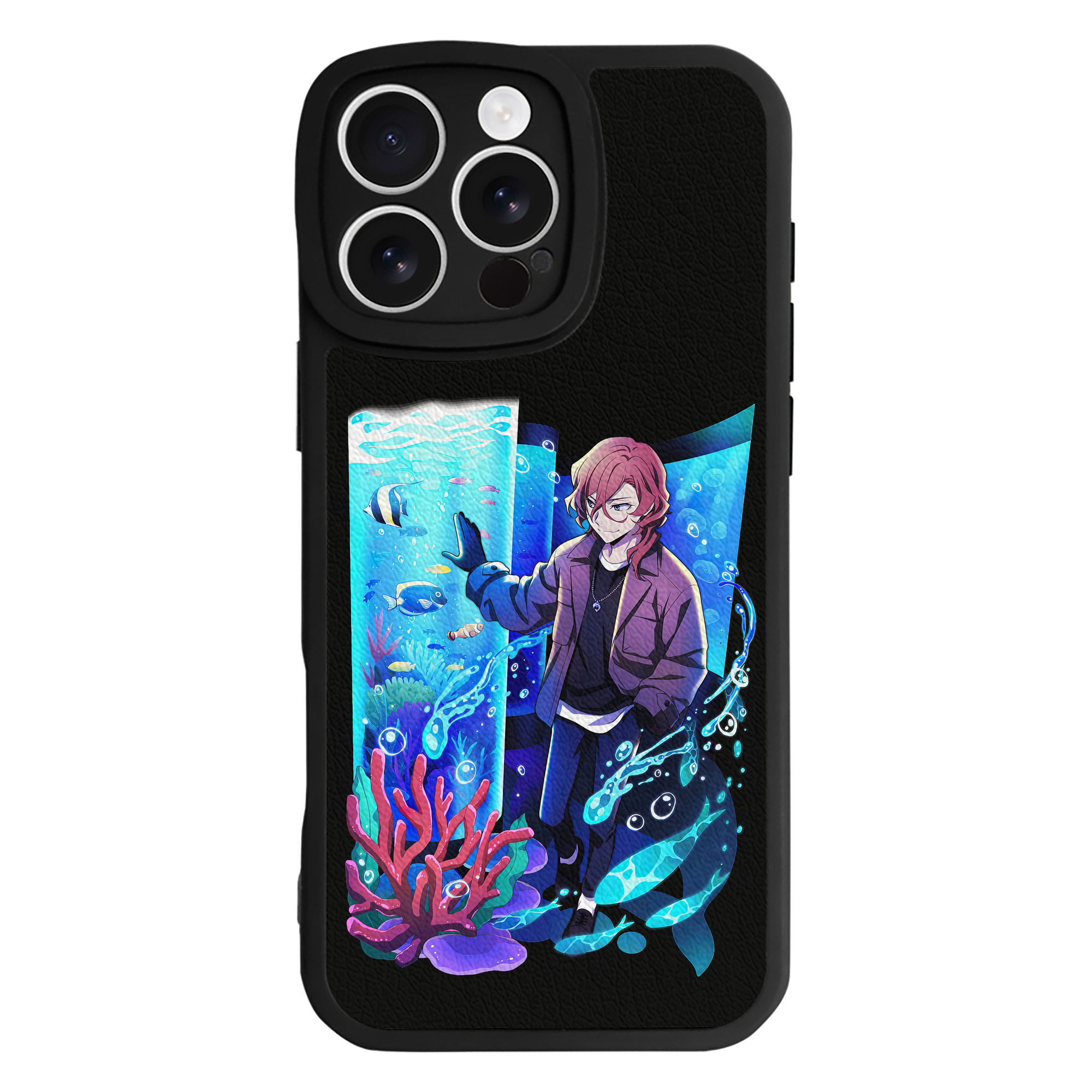 （画像用） 文豪ストレイドッグス Bungo Stray Dogs 【iPhone 16シリーズ対応】シリコンスマホケース（レザー調） 材質：シリコン